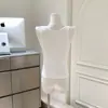 Colete Branco, Off-White, Vestuário Ye Hong, Estilo Canelado, Tecido Canelado, Malha de Algodão, Fábrica de Origem, com Etiquetas e Etiquetas de Gola