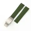 En Stock Adecuado para Langqin Concas Submariner Buceo Correa de Silicona con Patrón de Arco, Caucho Suave Modelo Original 21mm
