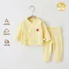 Roupas para Bebê Recém-Nascido Outono e Inverno Algodão Puro Pijama 0-3 Meses 6 Estações Primavera e Outono Conjunto de Roupas de Outono para Bebê