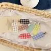 Pinzas para el cabello sin costuras de estilo coreano Ins, coloridas, a cuadros, para niñas, pinzas laterales versátiles, pinzas de moda para el flequillo, pinzas de pico de pato simples