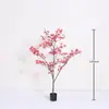 Arce Artificial de Múltiples Troncos Mini Árbol de la Felicidad para Interior Sala de Estar Decoración de Planta Verde Artificial Árbol de la Fortuna Adorno para Exhibición en Ventana