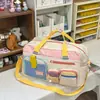 Maleta de Viaje con Rayas Lindas Dopamine para Regreso a Clases, Bolsa de Viaje de Gran Capacidad para Viajes Cortos, Bolso de Mano Cruzado, Bolsa de Gimnasio para Niñas
