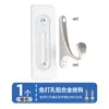 Gancho de Metal para Colgar Ropa sin Marcas, Adhesivo de Aluminio Espacial sin Perforaciones, Estilo Europeo para Puerta de Habitación, Baño, Armario, Herraje Trasero