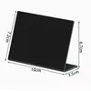 Soporte de Acrílico Blanco y Negro en Forma de L Transfronterizo Pizarra Pequeña Borrable de Pie Estante Etiqueta de Exhibición Etiqueta de Precio