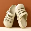 Chinelos Casuais Meio Sapato Eva Estilo Retrô Francês com Biqueira Trançada para Mulheres Usarem Fora Sapatos Romanos Respiráveis Vazados Tamancos Antiderrapantes
