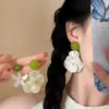 Flores de Gardenia Florecen~Nuevos Pendientes Florales Estilo Chino para Mujer, Pendientes con Ambiente de Playa de Verano, Accesorios de Oreja Frescos y Únicos