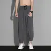 Pantalones Casuales de Seda Helada para Hombre, Corte Holgado, Delgados de Verano, Pierna Ancha con Caída, Pantalones Deportivos de Secado Rápido, Modelo de Exportación para Hombre