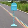 Buzón de hierro forjado retro estilo europeo modelo de buzón caja de sugerencias caja para cartas y periódicos a prueba de lluvia para exteriores accesorios decorativos de moda en internet