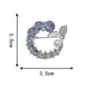 Broche Cauda de Peixe de Luxo Leve e de Alta Qualidade, Corsage de Design de Alta Qualidade com Cristal de Imitação, Acessórios de Alfinete de Pérola de Imitação Modernos e Exquisitos