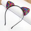 B192-1 Diadema Personalizada de Dibujos Animados Diadema de Orejas de Gato con Lentejuelas Linda de Gato Accesorios para el Cabello de Fiesta Infantil Venta Caliente Transfronteriza