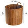 Cesta de Almacenamiento, Cesta para Ropa Sucia, Cesta de Mimbre Tejido para Ropa Sucia con Tapa, Caja Grande de Almacenamiento para Artículos Varios, Cesta Tejida de Plástico