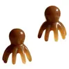 Peine Masajeador de Pulpo Masajeador de Cabeza de Pulpo Peine de Terapia de Puntos de Acupuntura de Meridianos del Cuero Cabelludo Peine Portátil de Dientes Anchos Gua Sha