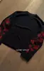 Sudadera con Cuello Redondo y Estampado Floral Personalizado Ins Europeo y Americano Transfronterizo Camiseta de Manga Larga Jersey Chaqueta Retro Moda Callejera