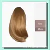 Presilha de alto rabo de cavalo com fivela interna peruca Feminina Cabelo liso curto e leve micro ondulação pequena presilha curta fivela interna rabo de cavalo peruca atacado