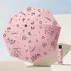 Paraguas Totalmente Automático para Mujer, Soleado o Lluvioso, Estudiante Vinilo Protección Solar, Protección UV, Sombrilla Pequeña y Fresca