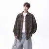 Comercio Exterior 2026 Otoño Nueva Camisa de Cuadros Hombres Mujeres Pareja Casual Estilo Hong Kong Holgada Talla Grande Camisa de Manga Larga de Cuadros