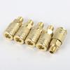 Conector rápido americano de latón niquelado 1/4NPT 10 juegos de inserto macho de rosca exterior para manguera de compresor de aire exportación estilo europeo transfronterizo