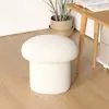 Banqueta para Trocar Sapatos Estilo Creme, Banqueta Fofa de Cogumelo, Mesa de Centro para Sala de Estar, Banqueta Baixa, Banqueta para Sofá, Banqueta Redonda para Quarto, Banqueta Pequena Doméstica