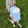 Mini mochila ligera de estilo montañés para exteriores, mochila pequeña colorblock estilo coreano, adecuada para estudiantes, vacaciones, camping y uso casual