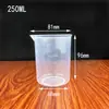 Taza medidora de plástico de 50 150 500 ml con escala, cilindro graduado, taza medidora de laboratorio, vaso medidor de cocina para té de leche y repostería