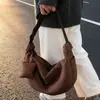 Versión Coreana de Ins Nuevo Diseño Retro de Alta Gama de Nicho Bolso Dumpling para Mujer Bolso Cruzado Casual Ligero de Gran Capacidad