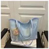 Bolso Tote de Moda Rayado de Colores para Mujer, Bolso Sencillo y Ligero para Mujer, Adecuado para la Escuela y el Trayecto Diario, Bolso de Hombro Elegante y Versátil, Bolso de Hombro