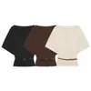 Z Estilo Europeo y Americano Transfronterizo 2026 Nuevo Moda Elegante para Viaje de Mujer Top de Punto de Color Sólido con Cinturón 5536043