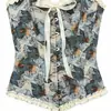 Corset Modelador Brocado de Corte Francês Body Justo Estampado de Espinha de Peixe Retrô Peça de Roupa Externa Controle de Barriga Reunião Modelagem Peça Modeladora
