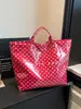Bolsa Tote Grande Capacidade Feminina Verão Bolinhas Estilo Coreano PVC Transparente Bolsa de Geléia para Trabalho e Deslocamento Bolsa de Mão Feminina