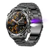 AK105 Smartwatch Chamada Bluetooth Frequência Cardíaca Pressão Arterial Oxigênio no Sangue Sono Bússola Profundo Impermeável para Exterior Iluminação