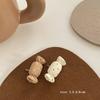 Pendientes de otoño e invierno, lindos animalitos, oso, conejo, cereza, pendientes de plata de ley, pendientes sencillos japoneses y coreanos, dulce belleza al por mayor