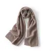 Suéter de Caxemira 2026 Outono/Inverno novo estilo feminino malha waffle gola alta proteção para o pescoço cachecol de tricô espessado cachecol pequeno quente para o pescoço