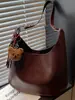 Retro Gran Capacidad Color Sólido Popular 2025 Casual Otoño Nueva Textura Casual Casual Bolso de Hombro Tote Bolso Tote