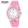 Reloj de Cuarzo Time Beauty Caja Transparente Moda para Mujer Reloj de Cuarzo Impermeable Reloj para Mujer Simple Reloj para Estudiante Hombre