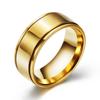 Anillo de Acero Inoxidable Liso de Dos Ranuras de 8 mm Simple de Venta Caliente Transfronteriza Anillos de Pareja para Mujer con Logo Láser Disponible