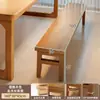 Escritorio de Madera Maciza Seleccionada para Sala de Estar, Mesa para Leer y Estudiar, Escritorio Doble para Uso Doméstico, Mesa Multifuncional, Estación de Trabajo