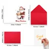 Compra direta transfronteiriça de 1 conjunto de envelopes para cartões de Natal com árvore de Natal e cartão com mensagem de bênção escrita à mão na Véspera de Natal