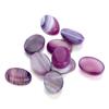 Anel oval superfície ametista em pó olho de tigre ágata semi-elíptica interface incrustação material diy acessórios de joias decorativas