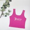 Camisola Sexy Francesa de Primavera INS Chicas Hot Letra Pedrería Corta Ajustada Exterior sin Mangas Top Ropa de Mujer