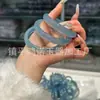 Pulsera de calcedonia azul brumosa de nuevo producto transfronterizo, pulsera de ágata de hielo natural, joyería de jade de estilo nacional nuevo estilo chino