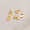 Cor Forte e Duradoura Sand Gold Cobre Moeda Espaçador Flor de Pessegueiro Pingente Ruyi Ábaco Caractere da Fortuna Pingente DIY Joias Pequeno Charme