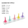 Soporte de práctica de uñas de madera natural estilo japonés, popular soporte de práctica de base acrílica magnética fuerte de metal, soporte para puntas de uñas