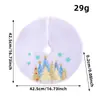 Falda para Árbol de Navidad Harbor Love 38CM Pequeña Mini Blanca Clásica de Felpa Decoración para Árbol de Mesa Navidad