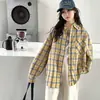 Camisa para Niña 2026 Nueva Moda Otoñal Cuadros Mediana y Grande Niños Estilo Coreano Primavera y Otoño Chaqueta Delgada de Manga Larga