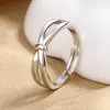 Anéis de Casal, Joias Simples de Nicho, Par de Anéis Abertos com Laço Feminino, um Par de Bocas Vivas, Criativo de Nicho com Sensação de Alto Padrão