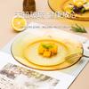 Plato de Vidrio Ámbar de Manzana Verde Vajilla Plato Occidental Phnom Penh Europeo Suministro al Punto
