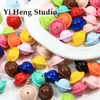 Contas de Planeta Coloridas Feijões de Gelatina Joias Artesanais DIY Pingente de Contas Soltas Corrente de Celular Corrente Decorativa Acessórios Chaveiro para Pendurar no Carro