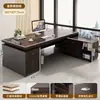 Escritorio de oficina, escritorio de jefe, juego de escritorio y silla de oficina, estación de trabajo simple y moderna para personal, escritorio de computadora de una persona, escritorio de escritura