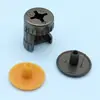 Tapa de Conector Tres en Uno 10/12/15mm Cubierta de Tornillo de Plástico Cubierta de Agujero de Rueda Excéntrica Tapón Decorativo para Agujero Cubierta Oculta