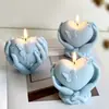 Jiahuimei Portátil Adorno de Vela de Amor Molde de Silicona Día de San Valentín Decoración de Yeso Aromaterapia de Amor Molde